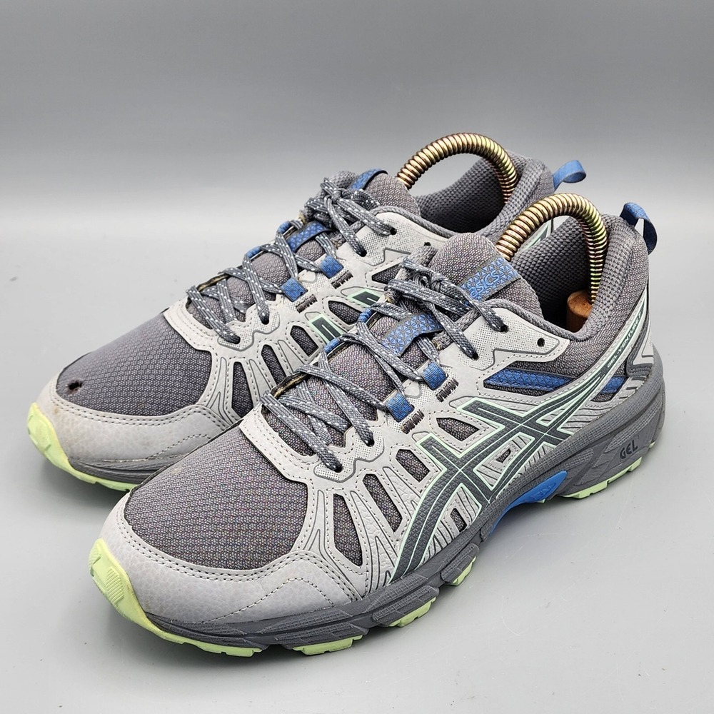 Asics Gel Venture 7 Women's Size 7.5 Gray Mint Green Running Shoes 1012A476 - Picture 4 of 12
